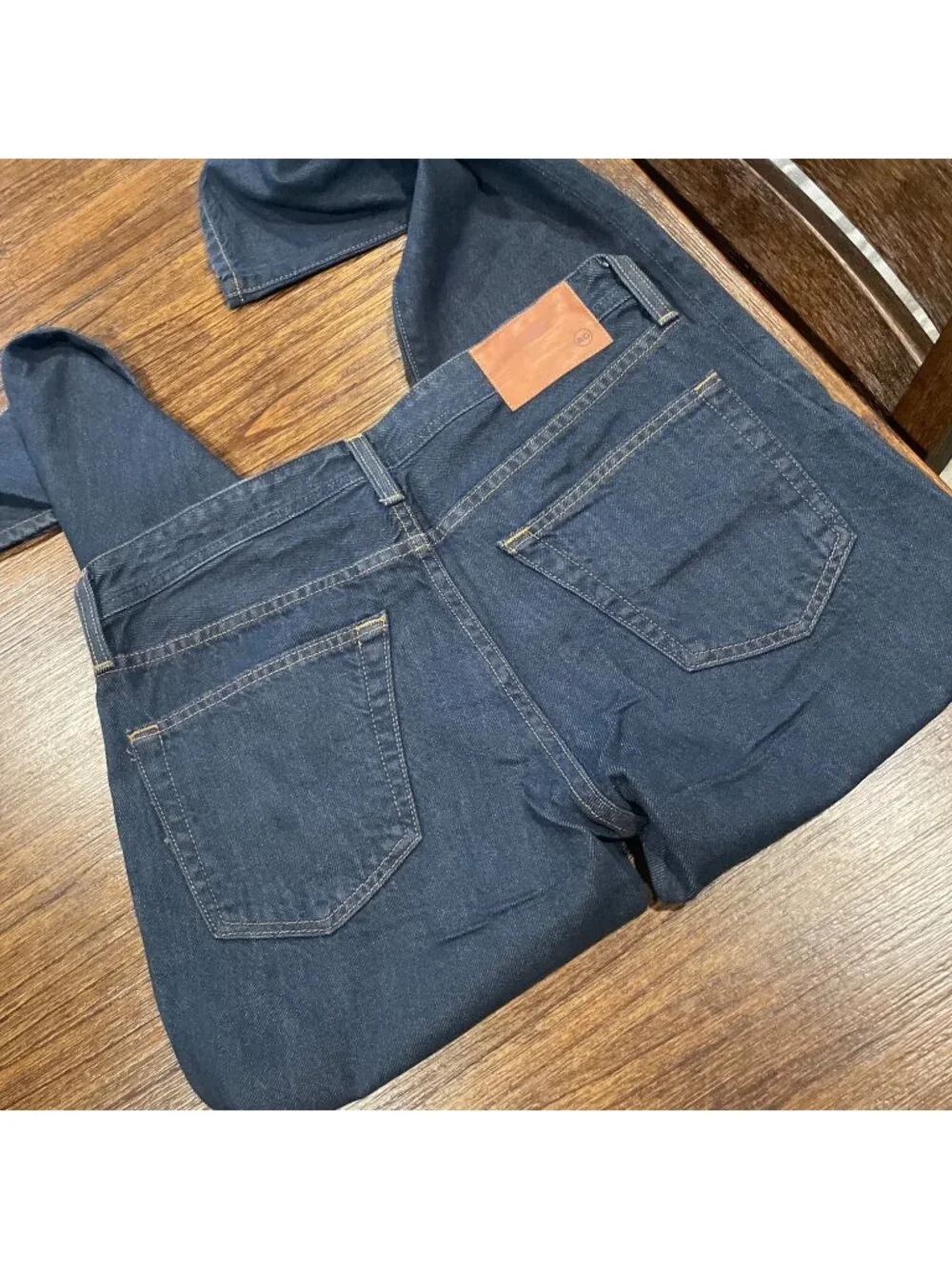 AG Tellis Modern Slim Jean Mens 31x33.5 Dark Wash Indigo Denim Minimalist Casual